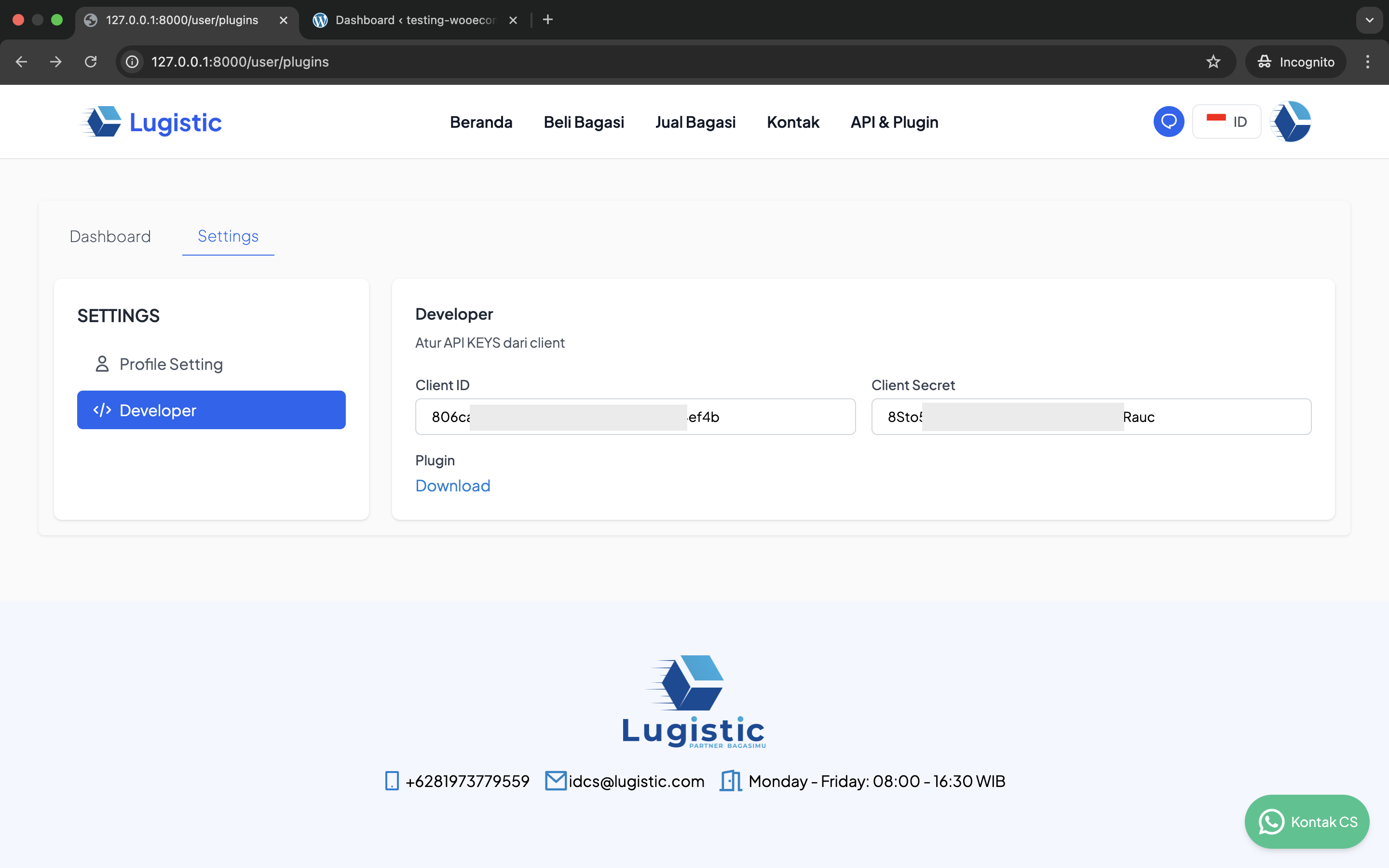 Dashboard WordPress